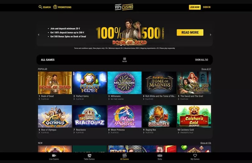 VIPs Casino Review1