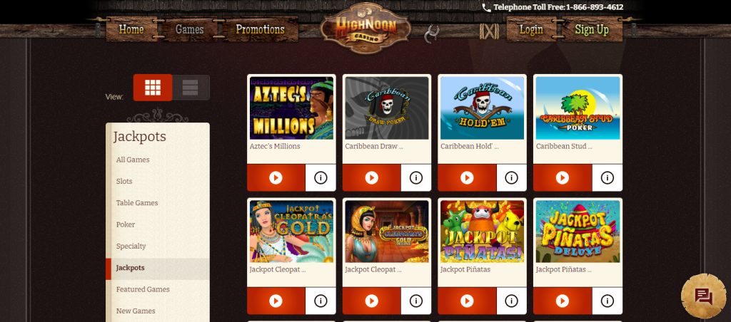 High Noon Casino games